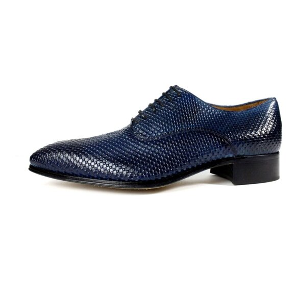Yaya Mens Blue Oxford Leather Shoe main image 6